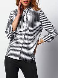 Women Black White Vertical Striped Shirt Striped Shirt Women Vertical Striped Shirt Striped Skirt Outfit