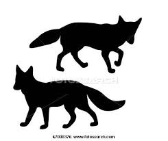 Black And White Silhouette Black And White Fox Clipart I Like The Bottom Fox Silhouette Best I Would Get This Placed Along My Hair Line In The Occipital Region Of My Fox Silhouette Animal Silhouette Animal Stencil
