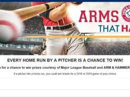 Mlb Com Arms That Hammer Sweepstakes Sweepstakes Baseball Ticket Homerun