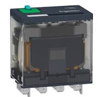 plug-in relay, Harmony electromechanical relays, 15A, 4CO, with LED,  lockable test button, 24V DC