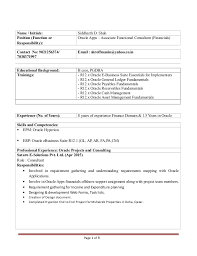 Use these professional financial consultant resume examples to tailor your application. Oracle Financial Functional Consultant Siddharth
