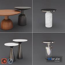 Soap painted base table 1soapv 54. Side Tables Set 01 3d Model Buy Download 3dbrute