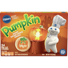 Pillsbury cookie dough products are now safe to eat raw so you can enjoy it before and after baking! Pillsbury Ready To Bake Pumpkin Shape Sugar Cookies 11 0 Oz Walmart Com Walmart Com