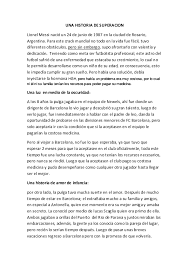 Un equipo de los sueos donde estuviramos el equi y yo. Doc Una Historia De Superacion Mariela Cabrera Rojas Academia Edu