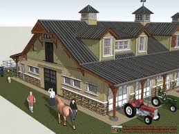 Home Garden Plans Hb100 Horse Barn Plans Horse Barn Design