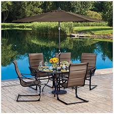 Wilson Fisher Tahoe Spring Rocker Chair 6 Piece Dining Set Rocker Chairs Outdoor Dining Set Patio