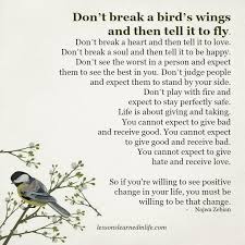 Broken Wings Don T Break A Bird S Wings And Then Tell It To Fly Don T Break A Heart And Th Wings Quotes Lessons Learned In Life Lessons Learned In Life Quotes