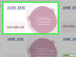 When your small business is ready to move beyond the simple business cards you can create with word, consider using indesign or photoshop to make your own business cards. In Microsoft Word Visitenkarten Erstellen Mit Bildern Wikihow