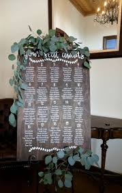 Greenery Swags On Seating Chart Sign The Fresh Blossoms