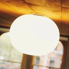 Suspension lamp providing diffused light. Flos Glo Ball C Flush Mount Ceiling Light Ylighting Com