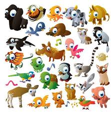 30 Big Eyed Cute Cartoon Animals Vector Set Cartoon Animals Animal Icon Cute Cartoon Animals