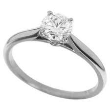 Bague solitaire cartier 1895 en platine et diamant de 0,23 carat. Cartier 1895 1stdibs