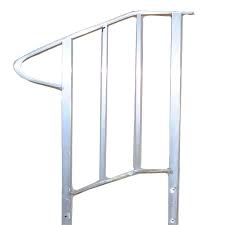 Our single step handrails are a perfect and unobtrusive way to lend a helping hand whenever you're leaving or going, and they look so great and are so easy to install that you'll wonder how you. Step Rail 2 Tread Aluminum Hand Rail For Cs10027s Cement Steps Rails The Home Improvement Outlet