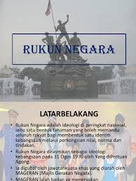Perisytiharan darurat telah diwartakan dan berkuat kuasa pada 16 mei 1969 di bawah ordinan no. Rukun Negara