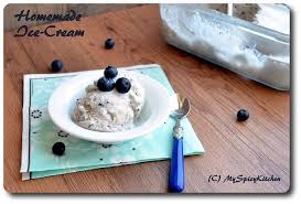 Learn how to make homemade ice cream with rich vanilla flavor, creamy texture and without a milky taste. Low Fat Blueberry Vanilla Ice Creams Myspicykitchen