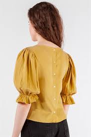 Kollari Firfirli Bluz Hardal Streetbox Com Tr