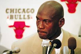 🏀On October 6, 1993 Michael Jordan of the Chicago Bulls announced his  retirement from the NBA at a news conference in Deerfield, Illinois.  Jordan's retirement after just 9 seasons came less than