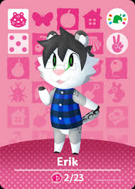 His ears also blend into this color at their ends, and he also has a hair tuft which has a sandy colored outline. C Animal Crossing Amiibo Card Badge Erik By Incubus Fur Affinity Dot Net