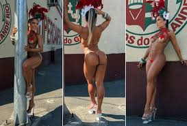 Carnaval 2025: De tapa-sexo, Mulher Melão, musa da Grande Rio, para o  trânsito de Caxias