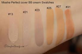 Missha Perfect Cover Bb Cream Shade Comparison 25 And 27