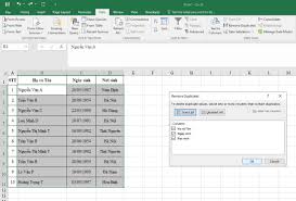 2. Công cụ lọc dữ liệu trùng nhau trong Excel