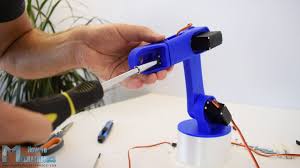 Diy Arduino Robot Arm With Smartphone Control Howtomechatronics In 2020 Robot Arm Arduino Robot Arduino