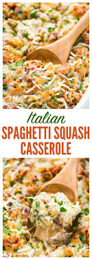 Spaghetti Squash Casserole With Ground Turkey Tomatoes And Italian Spices Easy Cheesy And Healthy An All Healthy Spaghetti Squash Italian Spices Healthy