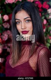 Cindy Kimberly runway a creation from “ Palomo Spain" during Pasarela  Cibeles Mercedes Benz Fashion Week Madrid 2017, in Madrid,