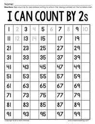 differentiated rainbow skip counting charts practice pages