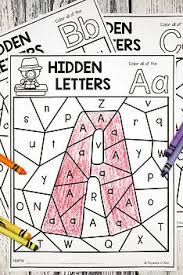 Hidden letter worksheets alphabet recognition. Hidden Alphabet Letters What An Awesome Abc Game Or Literacy Center For Pre K Or Kindergarten Color The Missi Alphabet Centers Hidden Alphabet Hidden Letters