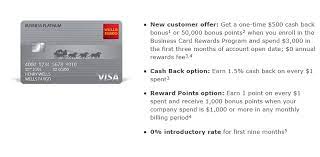 $500 credit card bonus no annual fee. Wells Fargo Business Platinum Credit Card 500 Bonus 1 50 Cash Back No Annual Fee