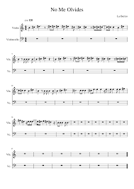 Quién es en realidad patricio robles y otros personajes de luis miguel, la serie 2. No Me Olvides Sheet Music For Violin Cello String Duet Musescore Com