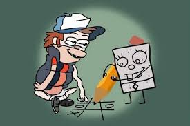 paper jam dipper meets doodlebob gravity falls crossover cartoon crossovers gravity falls