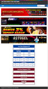 Live Draw Result Sgp Hari Senin Senin Pesiar Berhasil