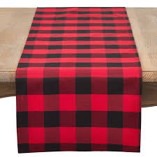 Holiday tartan plaid dazzle christmas decorative table runner, 16x120. Buffalo Plaid Cotton Blend Table Runner On Sale Overstock 17432505