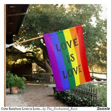 Cute Rainbow Love Is Love Lgbtq Pride House Flag Zazzle Com In 2020 House Flags Lgbtq Pride Lgbtq