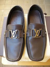 Mens Louis Vuitton Monte Carlo Loafer Shoes Brown Leather