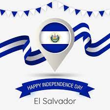 El Salvador El Dia De La Independencia Con Estilizada Ilustracion De Pin De La Bandera De Pais El Salvador Feliz Dia De La Independencia Bandera Png Y Vector Independence Day Happy