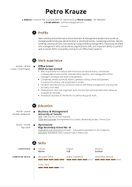 Recommended template of resume for cs trainees. Office Intern Resume Example Kickresume