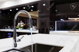 modern kitchen faucet with led light