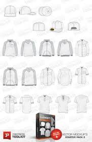 Pro Vector Apparel Template Kit Illustrator And Coreldraw Verion Fashion Design Template Clothing Mockup Flex Fit Hats