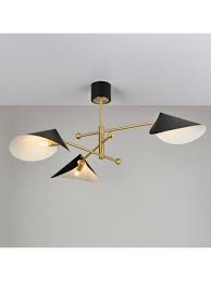 Our range of modern ceiling lights in brass and gold come with two bulb options: John Lewis Partners Leaf Ceiling Light Black