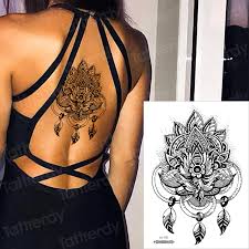 Check out our henna tattoo back selection for the very best in unique or custom, handmade pieces from our shops. Lace Tattoo Black Waterproof Temporary Tattoos For Girls Mehndi Stickers Mandala Lotus Tattoo Back Sexy Breast Tattoo Vintage Temporary Tattoos Aliexpress