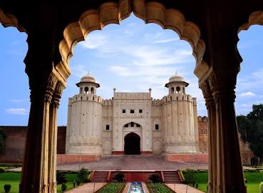 The historic Lahore Fort (Shahi Qila), AI generated