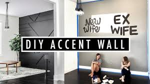 Find the perfect decorative accents at hayneedle, where you can buy online while you explore our room designs and curated looks for tips, ideas & inspiration to help you along the way. Black Accent Wall Diy Geometric Wood Accent Wall Pinterest Inspired Accent Wall Youtube