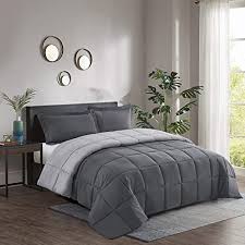 4.6 out of 5 stars 137 reviews. Amazon Com 2pc Down Alternative Comforter Set All Season Reversible Comforter With One Sham Quilted Duvet Insert With Corner Tabs Box Stitched Hypoallergenic Soft Fluffy Twin Twin Xl Dark Gray Light Gray Home Kitchen
