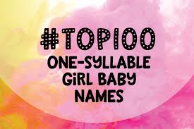 100 One Syllable Girl Baby Names At Clickbabynames