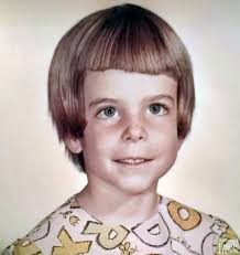 My mom cut my bangs for picture day. 1972."