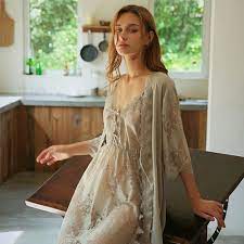 Amazon.com: YHWW Sleepwear,Women Sleepwear Lace See Through Nightgowns Set  Women Lingerie Evening Wear Deep V Bathrobe Young Girl Sl : Clothing, Shoes  & Jewelry
