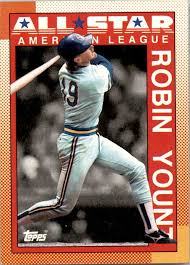 There are 222 bretts rated 9 but only 197 yount. 1990 Topps All Star American League Robin Yount 389 On Kronozio